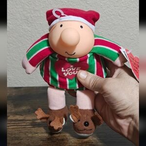Adorable 1991 Vintage "I Love You" 7" Christmas Ziggy Plush